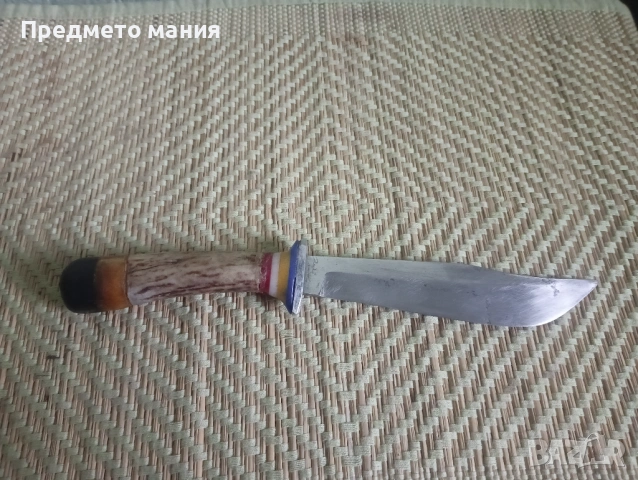 Уникален ръчно изработен ловен нож с дръжка от еленски рог, снимка 7 - Ножове - 53369021
