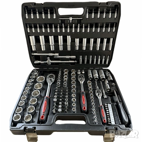 Куфар с инструменти / гедоре 172 части UKC с 3 броя тресчотки, снимка 2 - Куфари с инструменти - 18320307