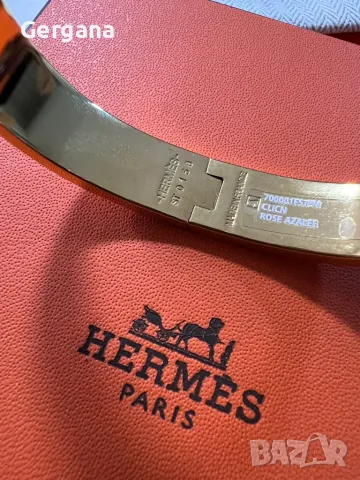 Бежова гривна Hermes, снимка 4 - Гривни - 48044084