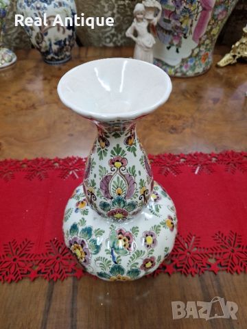 Прекрасна антикварна колекционерска холандска порцеланова ваза Delft , снимка 5 - Вази - 45649311