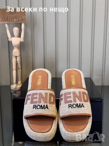 Fendi Дамски Чехли На Платформа Фенди Код E282, снимка 8 - Чехли - 50415547