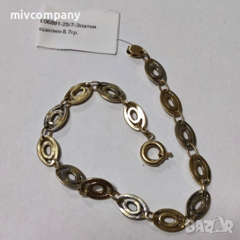 Златна гривна 5.70гр.21см., снимка 3 - Гривни - 53384831