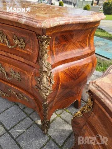 Италиански бароков комод с две нощни шкафчета 024, снимка 4 - Шкафове - 49978938