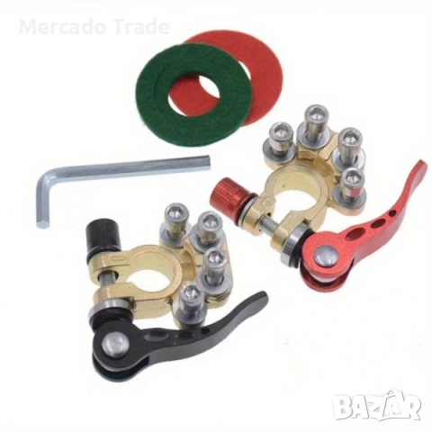 Комплект клеми Mercado Trade, За акумулатор, Бърза връзка, 2бр, снимка 3 - Аксесоари и консумативи - 53375484