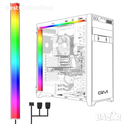 RGB LED Лайт Бар за PC Кутия – Двустранно Осветление, ARGB, снимка 2 - Други - 53219292