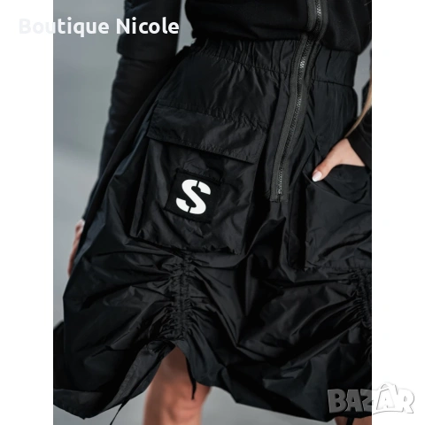 Черна рокля с връзки  , снимка 6 - Рокли - 53707729