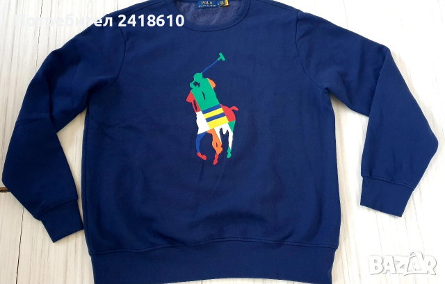 POLO Ralph Lauren Cotton Mens Size L ОРИГИНАЛ! Мъжка Блуза - Суитшърт !