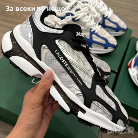Lacoste L003 2K24 Мъжки Маратонки С Кутия👟Мъжки Спортни Обувки Сиво и Черно Код S447