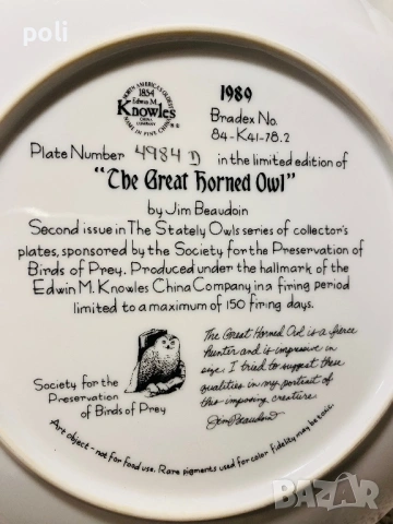 порцеланова чиния за стена , снимка 2 - Декорация за дома - 53884256