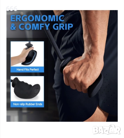 Комплект от 2 въжета, едностранни за трицепс, снимка 8 - Други спортове - 52897809