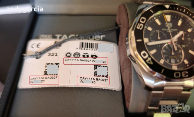 TAG Heuer Aquaracer CAY111A.BA0927 43mm Mens Watch черен мъжки часовник ЧИСТО НОВ , снимка 6 - Мъжки - 51818556