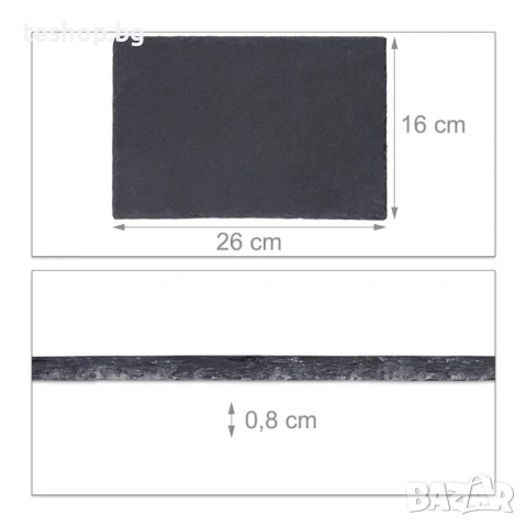 Комплект от 6 правоъгълни плочи от суши Relaxdays, снимка 4 - Прибори за хранене, готвене и сервиране - 53761157