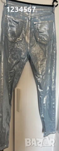 Дънки със сребрист ефект, снимка 2 - Дънки - 53138934