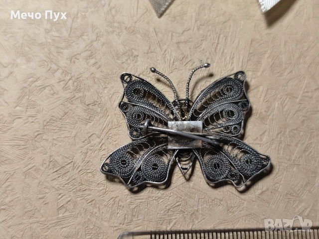 Стара сребърна брошка (17), снимка 7 - Колиета, медальони, синджири - 52713858