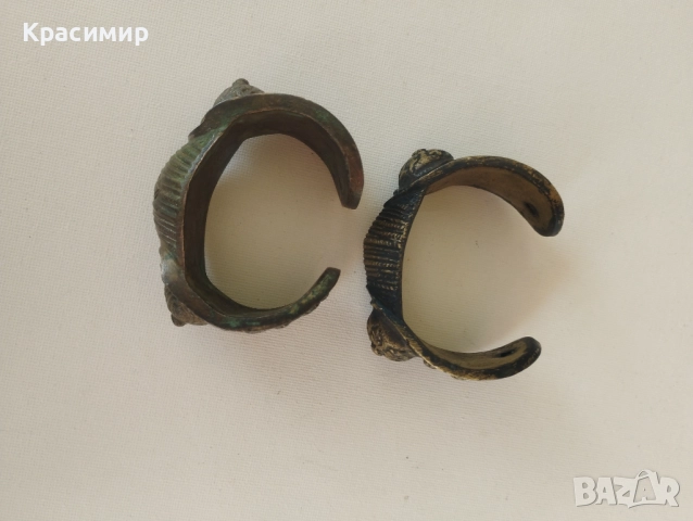 Бронзови рогатки - 35€ за бр., снимка 2 - Антикварни и старинни предмети - 52956085