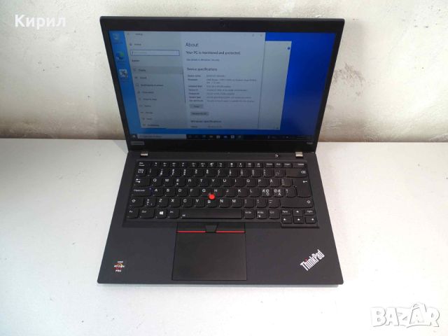 Лаптоп Lenovo T495  256GB SSD Ryzen 3 Pro 8GB Ram, снимка 12 - Лаптопи за работа - 45159922