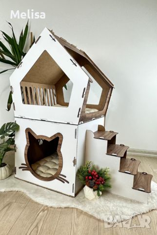 Двуетажна къща за котки , снимка 4 - За котки - 45640978