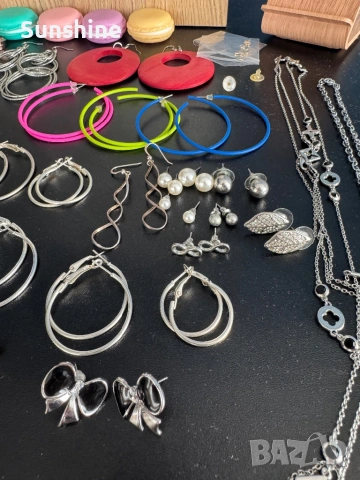 Огромен комплект бижута , снимка 7 - Обеци - 54162243