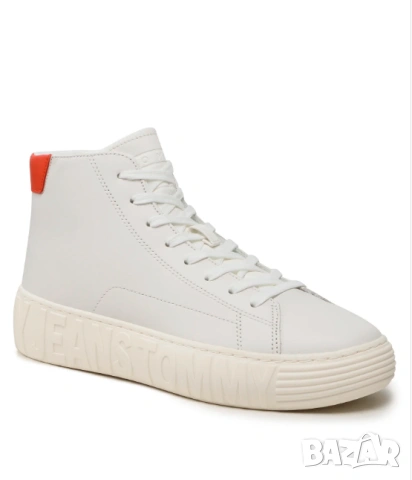 Tommy Jeans TJM OUTSOLE MID CUT номер 43,5-44 Кожени модерни кецове, снимка 3 - Кецове - 53841357