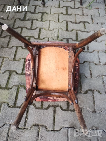 Стар дървен виенски стол.Единична бройка, снимка 6 - Антикварни и старинни предмети - 52970273