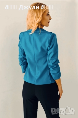 Ефектно сако с набран ръкав, снимка 4 - Сака - 51455564