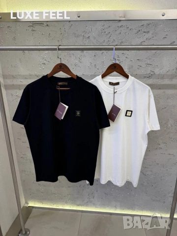 LORO PIANA 🔹Мъжка Черна Тениска , снимка 2 - Тениски - 53699413