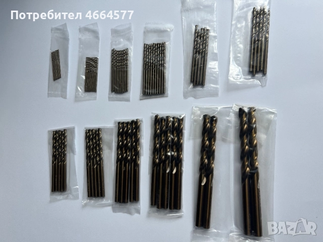 Кобалтови свредла/бургии HSS CO5%, снимка 8 - Други инструменти - 52588778