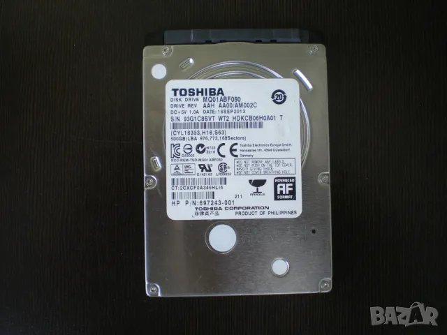 Хард диск 500GB Toshiba MQ01ABF050, 2.5", 8MB, 5400 RPM, SATA3(6Gb/s), снимка 1