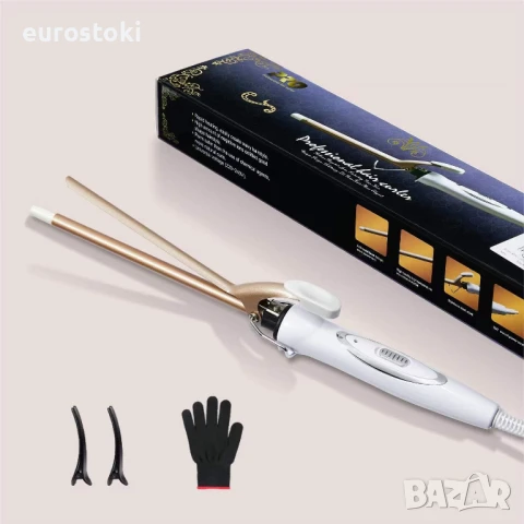 Reyke JK-B006-DE Керамична мини маша за коса 9 мм, 120-220℃, бързо нагряване