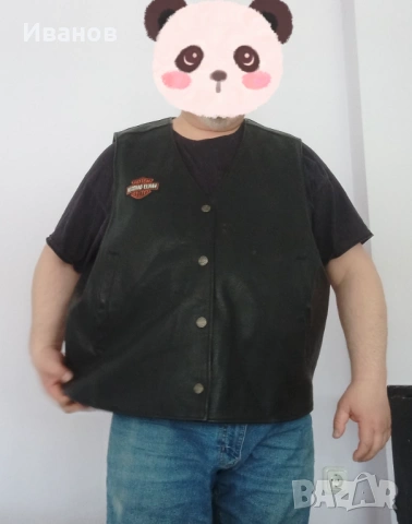 Кожен елек, елече Harley Davidson, 5xl, снимка 6 - Други - 53824210