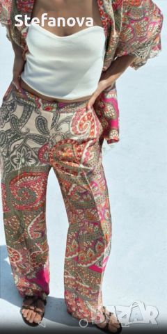 Zara - Нов щампован панталон, снимка 1 - Панталони - 46118185