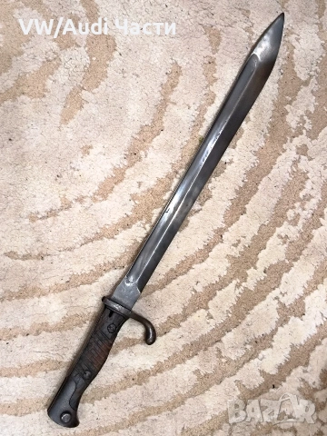 Немски щик нож байонет тесак Маузер SG98/05 рядък с изпилен трион, снимка 2 - Антикварни и старинни предмети - 53396417