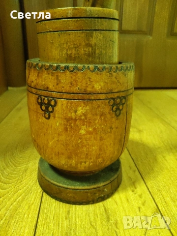 традиционно дървено хаванче с чукало. , снимка 4 - Други ценни предмети - 53923056