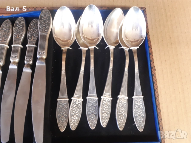 Стари посребрени прибори за хранене - СССР, снимка 4 - Антикварни и старинни предмети - 53960897