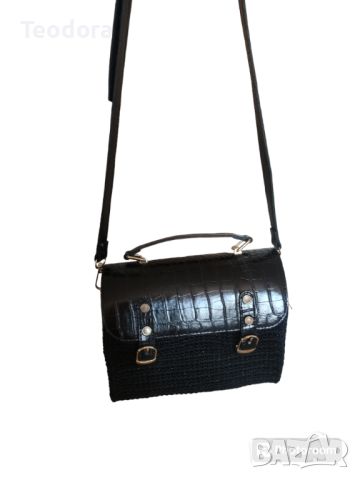 Плетена чанта на една кука, снимка 1 - Чанти - 46291814