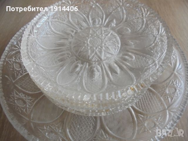 Елегантна тортена чиния с 6 бр. тортени чинийки, , снимка 5 - Чинии - 46463415