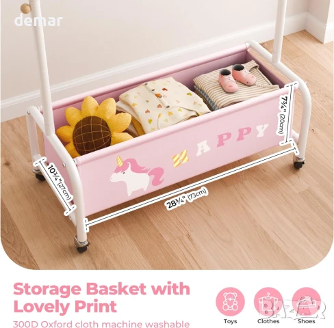 Закачалка за дрехи за бебе GRANNY SAYS с колелца, розова, снимка 3 - Други - 51213309