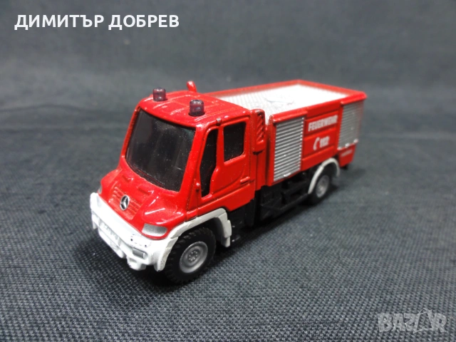 МЕТАЛНА КОЛИЧКА ПОЖАРНА КОЛА MERCEDES UNIMOG SIKU