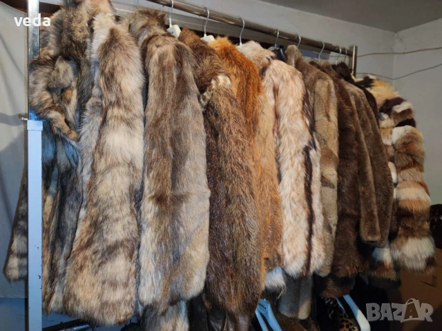 10 броя кожени палта естествен косъм различни размери