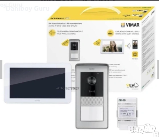 Видео домофон VIMAR - 7-инчов TS Wi-Fi 1F / 2-жилен - K42955