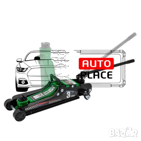 Нископрофилен крик 3 тона 85 - 380мм с въртяща дръжка RockForce, снимка 2 - Други инструменти - 54027337