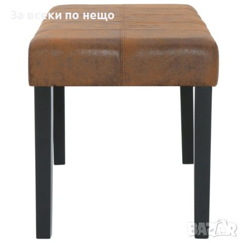 Пейка, 106 см, кафява, изкуствен велур, снимка 2 - Дивани и мека мебел - 45885654
