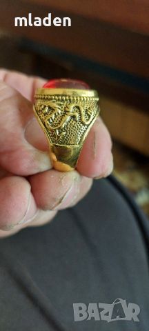 Златисти масивени пръстен и гривна  , снимка 5 - Гривни - 45470293