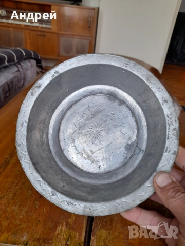 Стара медна,бакърена паница,чиния #3, снимка 2 - Други ценни предмети - 54283025