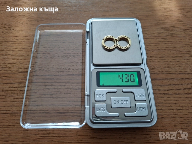 Дамски златни обеци "BVLGARI" - 4,30 гр. / 585 / 14К