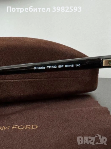 Оригинални слънчеви очила TOM FORD Priscila TF342 56F, снимка 4 - Слънчеви и диоптрични очила - 54202689