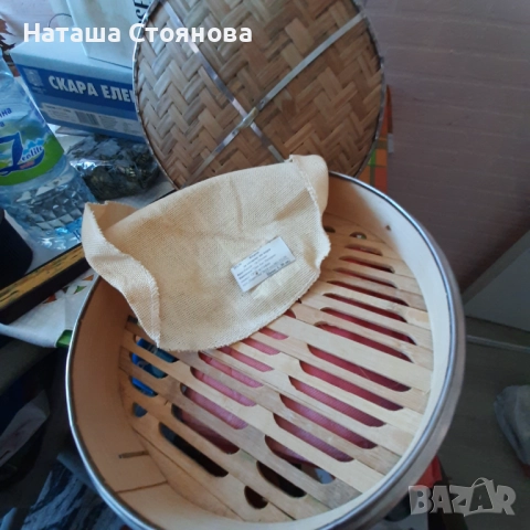 Бамбукова съдинка за затопляне на пара, снимка 2 - Уреди за готвене на пара - 51721873