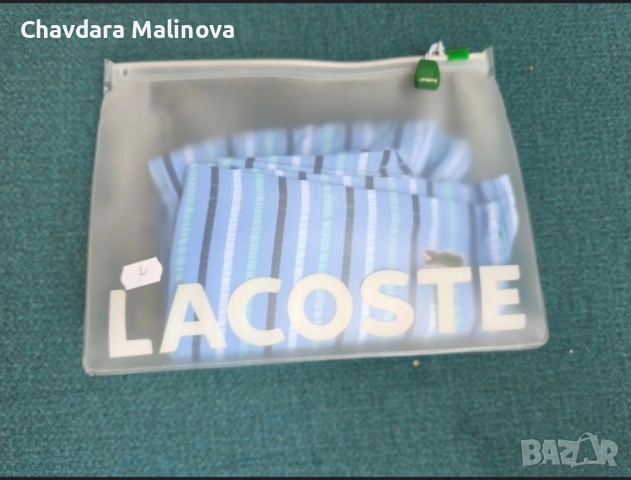 Lacoste 90-те Винтидж шорти за плуване Раирани 7 Спортно облекло Hype, снимка 5 - Бански - 51781590