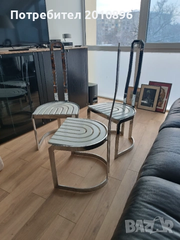Хромирани трапезни столове , снимка 2 - Столове - 53432800