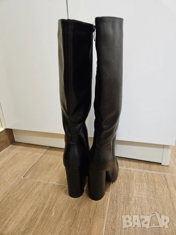 Елегантни черни кожени ботуши 36 номер. Чисто нови., снимка 7 - Дамски ботуши - 52920423